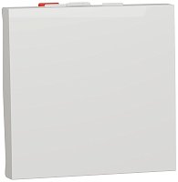 Переключатель без рамки Schneider Electric Unica Modular 1-кл. 2 мод. проходной белый